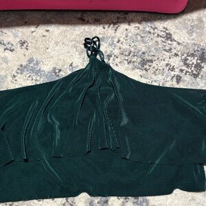 Forever 21 Teal Off-the-Shoulder Crop Top